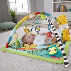 Fisher-Price 3-In-1 Baby & Toddler Gym, Baby Play Mat & Sensory Toys For Tummy Time, Rainforest Multicolor Manta de juegos para