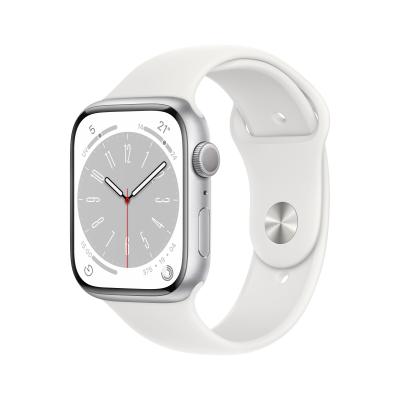 Apple Watch Series 8 OLED 45 mm Digitale 396 x 484 Pixel Touch screen Argento Wi-Fi GPS (satellitare)
