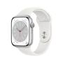 Apple Watch Series 8 OLED 45 mm Digital 396 x 484 pixels Touchscreen Silver Wi-Fi GPS (satellite)