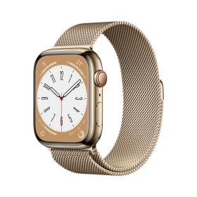 Apple Watch Series 8 OLED 45 mm Digitale 396 x 484 Pixel Touch screen 4G Oro Wi-Fi GPS (satellitare)