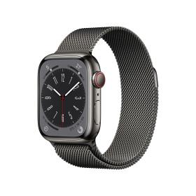 Apple Watch Series 8 OLED 41 mm Numérique 352 x 430 pixels Écran tactile 4G Graphite Wifi GPS (satellite)
