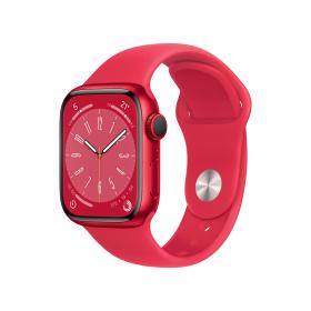 Apple Watch Series 8 OLED 41 mm Numérique 352 x 430 pixels Écran tactile 4G Rouge Wifi GPS (satellite)