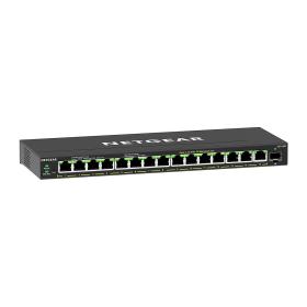 NETGEAR GS316EP-100PES switch Gestionado Gigabit Ethernet (10 100 1000) Energía sobre Ethernet (PoE) Negro