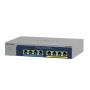 NETGEAR MS108UP Non-géré 2.5G Ethernet (100 1000 2500) Connexion Ethernet, supportant l'alimentation via ce port (PoE)