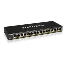 NETGEAR GS316PP Non-géré Gigabit Ethernet (10 100 1000) Connexion Ethernet, supportant l'alimentation via ce port (PoE) Noir