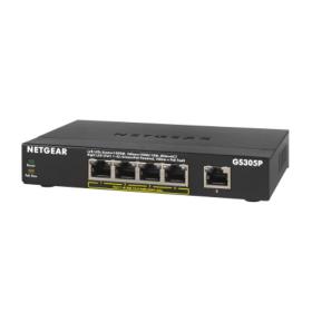 NETGEAR GS305Pv2 Non gestito Gigabit Ethernet (10 100 1000) Supporto Power over Ethernet (PoE) Nero