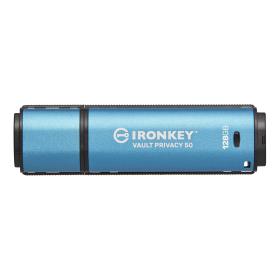 Kingston Technology IronKey Vault Privacy 50 unità flash USB 128 GB USB tipo A 3.2 Gen 1 (3.1 Gen 1) Blu