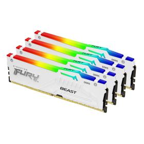 Kingston Technology FURY 128 GB 5200 MT s DDR5 CL40 DIMM (Kit da 4 moduli) Beast White RGB XMP