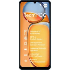 Xiaomi Redmi 13C 17,1 cm (6.74") SIM doble 4G USB Tipo C 8 GB 256 GB 5000 mAh Azul, Marina