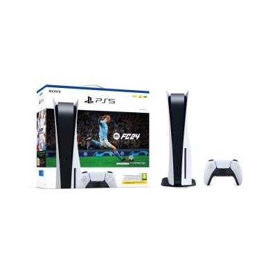 Sony PlayStation 5 + EA SPORTS FC 24 825 GB Wi-Fi Nero, Bianco