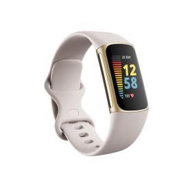 Fitbit Charge 5 AMOLED Aktivitäts-Trackerarmband Gold, Weiß