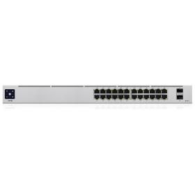 Ubiquiti UniFi 24-Port PoE Gestionado L2 L3 Gigabit Ethernet (10 100 1000) Energía sobre Ethernet (PoE) 1U Plata