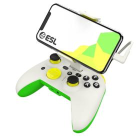 RiotPWR ESL Gaming Controller Green, White, Yellow Lightning Gamepad iOS