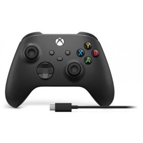 Microsoft Xbox Wireless Controller + USB-C Cable Negro Bluetooth USB Gamepad Analógico Digital PC, Xbox One, Xbox Series S,