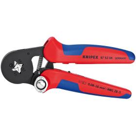 Knipex 97 53 04 SB Kabel-Crimper Crimpwerkzeug Schwarz, Blau, Rot