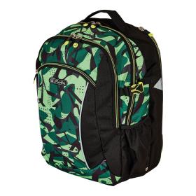 Herlitz Ultimate Camo mochila Mochila escolar Negro, Verde Poliéster