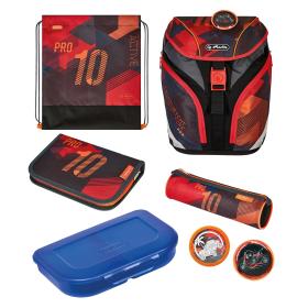 Herlitz SoftLight Plus Sports school bag set Boy Polyester Black, Orange