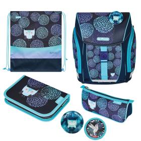 Herlitz FiloLight Plus Flower Owl school bag set Girl Polyester Navy, Turquoise