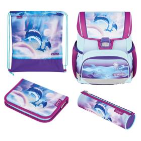 Herlitz Loop Plus Ocean in Heaven school bag set Girl Polyester Blue, Purple