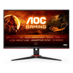 AOC G2 Q27G2E BK Computerbildschirm 68,6 cm (27") 2560 x 1440 Pixel Quad HD Schwarz, Rot