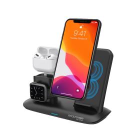 RealPower ChargeAIR All Desk Pro Smartphone, Reloj inteligente Negro USB Cargador inalámbrico Interior