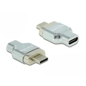 DeLOCK 66433 cambiador de género para cable Thunderbolt 3  USB C Plata