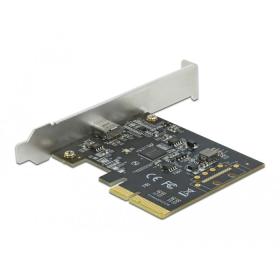 DeLOCK Carte PCI Express x4 vers 1 x externe SuperSpeed USB 20 Gbps (USB 3.2 Gen 2x2) USB Type-C™ femelle
