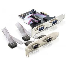 DeLOCK 4 x serial PCI Express card carte et adaptateur d'interfaces