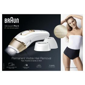 Braun Silk-expert Pro 5 PL5243 Lumière pulsée Or, Blanc