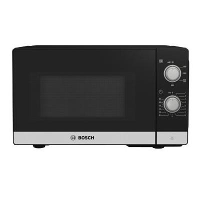 Bosch Serie 2 FFL020MS2 forno a microonde Superficie piana Solo microonde 20 L 800 W Nero, Stainless steel