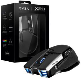 EVGA X20 mouse Ambidestro RF Wireless + Bluetooth + USB Type-A Ottico 16000 DPI