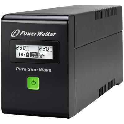 PowerWalker VI 800 SW alimentation d'énergie non interruptible Interactivité de ligne 0,8 kVA 480 W 2 sortie(s) CA