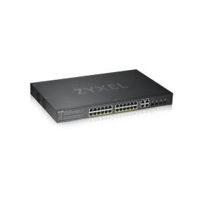 Zyxel GS1920-24HPV2 Géré Gigabit Ethernet (10 100 1000) Connexion Ethernet, supportant l'alimentation via ce port (PoE) Noir