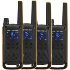 Motorola Talkabout T82 Extreme Quad Pack Funksprechgerät 16 Kanäle Schwarz, Orange