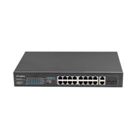 Lanberg RSFE-16P-2C-250 Netzwerk-Switch Unmanaged Gigabit Ethernet (10 100 1000) Power over Ethernet (PoE) 1U Schwarz