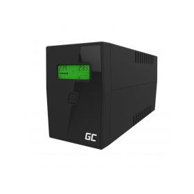 Green Cell UPS01LCD alimentation d'énergie non interruptible Interactivité de ligne 0,6 kVA 360 W 2 sortie(s) CA