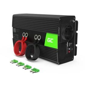 Green Cell INV08 adaptador e inversor de corriente Exterior 1000 W Negro