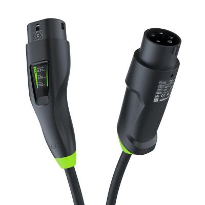 Green Cell EVGC01 câble de chargement de véhicules électriques Noir Type 2 3 7 m