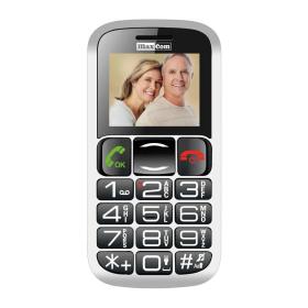 MaxCom MM462 4,57 cm (1.8") 91 g Negro, Plata Teléfono para personas mayores