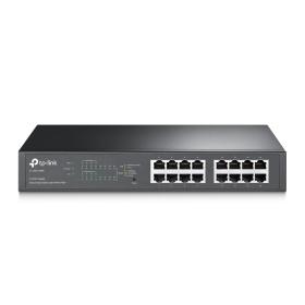 TP-Link TL-SG1016PE Gestionado L2 Gigabit Ethernet (10 100 1000) Energía sobre Ethernet (PoE) 1U Negro
