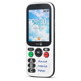 Doro 780X 7,11 cm (2.8") 117 g Noir, Blanc Téléphone numérique