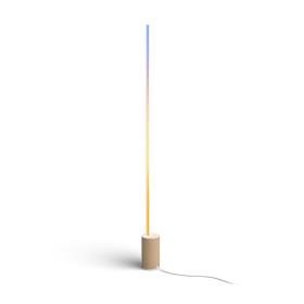 Philips Hue White and Color ambiance Gradient Signe Stehleuchte Oak