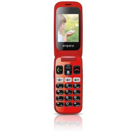Emporia ONE 6.1 cm (2.4") 80 g Black, Red Senior phone