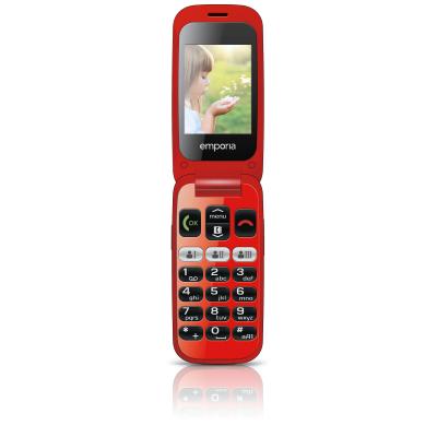 Emporia ONE 6,1 cm (2.4") 80 g Negro, Rojo Teléfono para personas mayores
