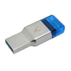 Kingston Technology MobileLite Duo 3C card reader USB 3.2 Gen 1 (3.1 Gen 1) Type-A Type-C Blue, Silver