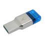 Kingston Technology MobileLite Duo 3C lettore di schede USB 3.2 Gen 1 (3.1 Gen 1) Type-A Type-C Blu, Argento