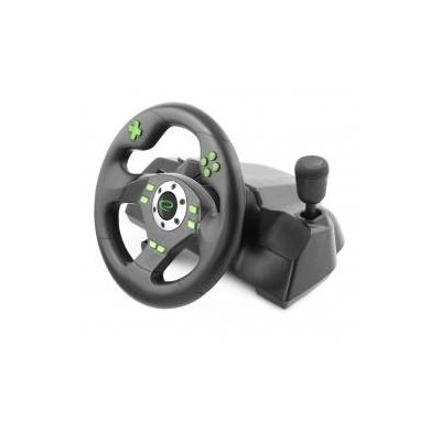 Esperanza EGW101 Gaming Controller Black, Green USB Steering wheel Digital Playstation, Playstation 3