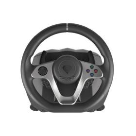GENESIS Seaborg 400 Black, Silver USB Steering wheel + Pedals Nintendo Switch, PC, PlayStation 4, Playstation 3, Xbox 360, Xbox