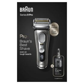 Braun Series 9 Pro 9465CC Máquina de afeitar de láminas Recortadora Negro, Plata