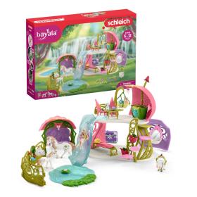 schleich BAYALA Glittering flower house with unicorns, lake and stable
